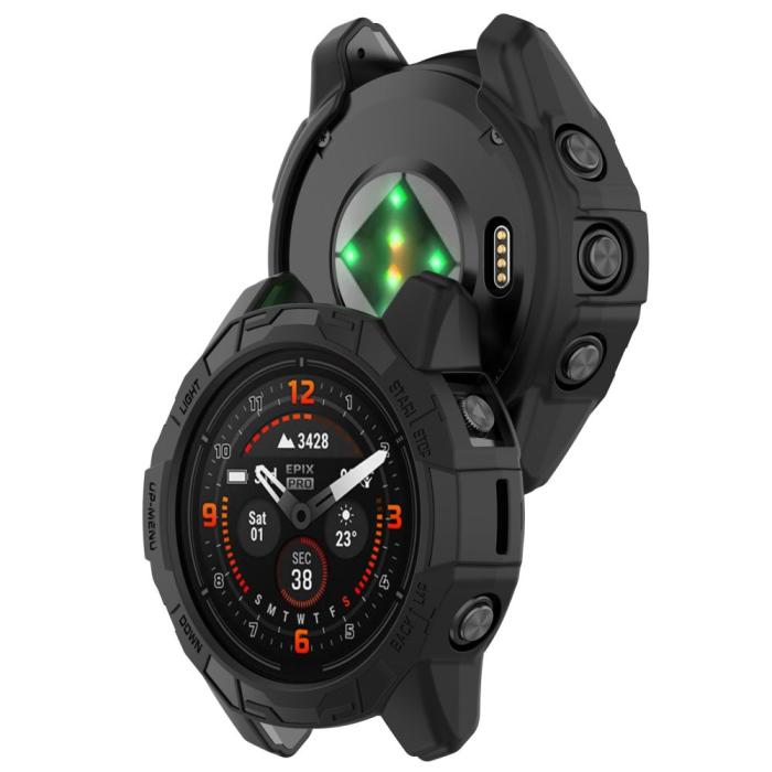 Bild 2, Tech-Protect Tech-Protect Garmin Fenix 7X / 7X Pro Skal Defense Air Svart - Teknikhallen.se