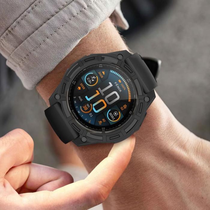 Bild 3, Tech-Protect Tech-Protect Garmin Fenix 7X / 7X Pro Skal Defense Air Svart - Teknikhallen.se