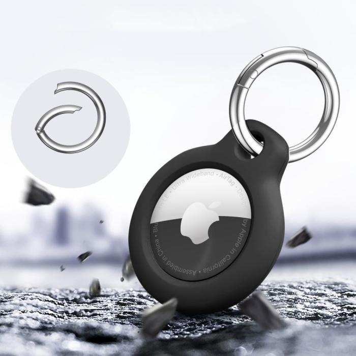 Bild 6, Tech-Protect Tech-Protect Apple AirTag 2/1 4-PACK Hållare Rough Svart - Teknikhallen.se