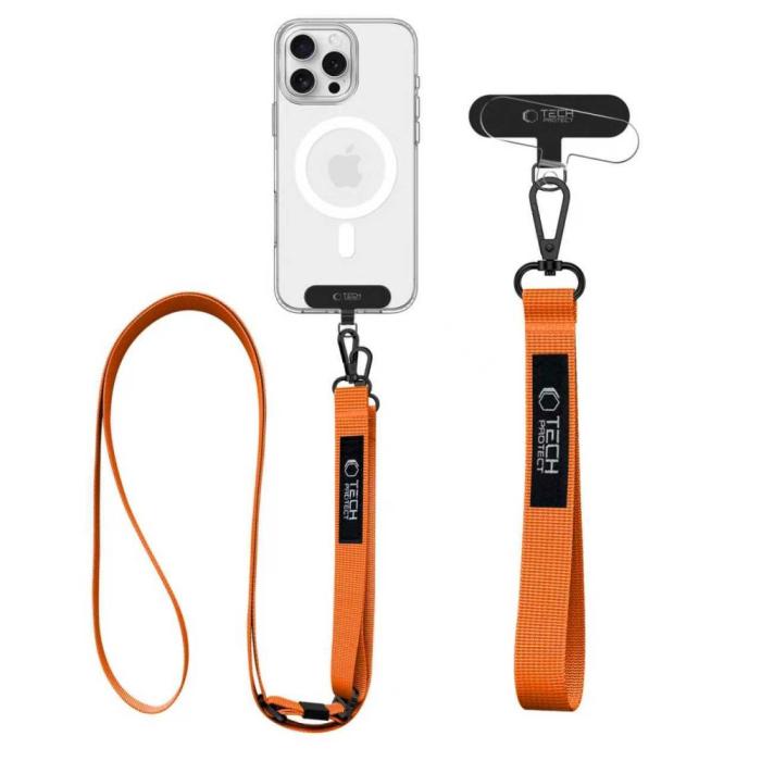 Bild 2, Tech-Protect Tech-Protect Mobilsnöre CrossBody Rope Cosmic Orange - Teknikhallen.se