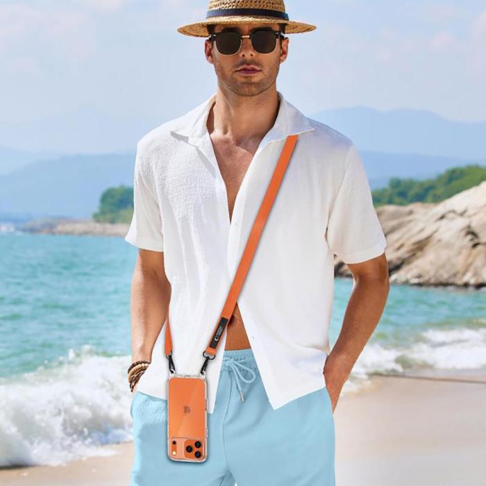 Bild 6, Tech-Protect Tech-Protect Mobilsnöre CrossBody Rope Cosmic Orange - Teknikhallen.se