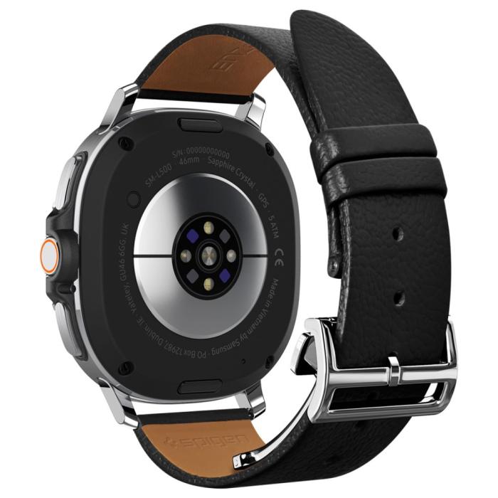 Bild 4, Spigen Spigen Samsung Galaxy Watch 8 46/44/40 mm Armband Enzo Svart - Teknikhallen.se