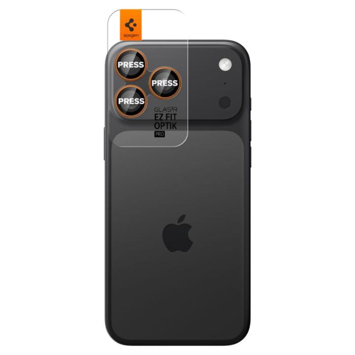 Bild 2, Spigen Spigen iPhone 17 Pro/Pro Max/16 Pro/Pro Max 2-PACK Linsskydd GLAS.tR 