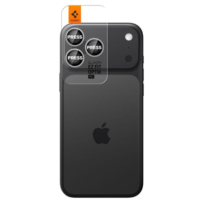 Bild 2, Spigen Spigen iPhone 17 Pro/Pro Max/16 Pro/Pro Max 2-PACK Linsskydd GLAS.tR 