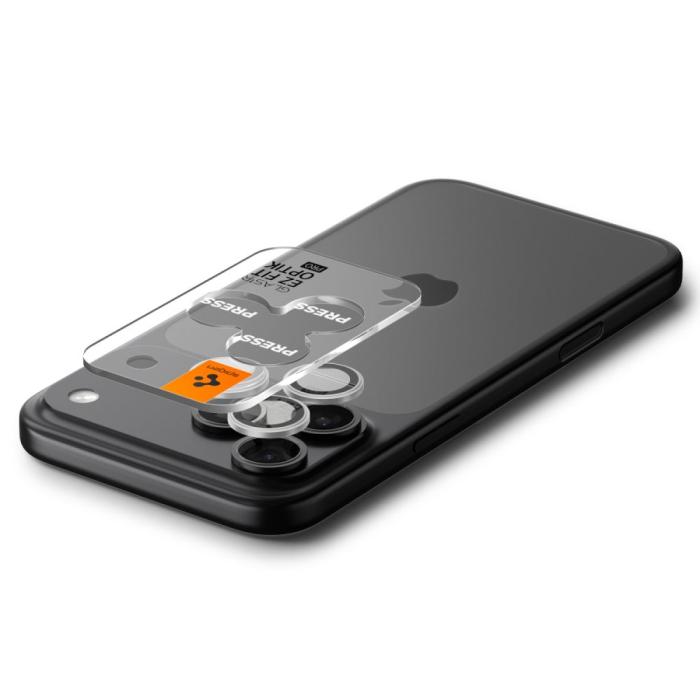 Bild 5, Spigen Spigen iPhone 17 Pro/Pro Max/16 Pro/Pro Max 2-PACK Linsskydd GLAS.tR 