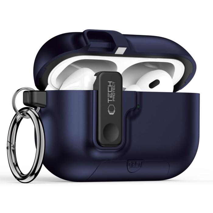 Bild 2, Tech-Protect Tech-Protect AirPods Pro 3 Skal Slim Hook Navy Blue - Teknikhallen.se