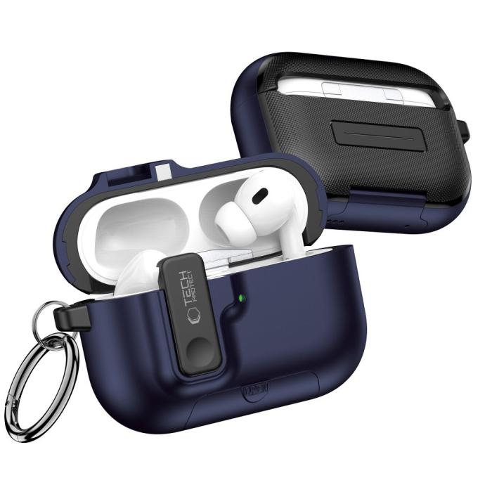 Bild 3, Tech-Protect Tech-Protect AirPods Pro 3 Skal Slim Hook Navy Blue - Teknikhallen.se