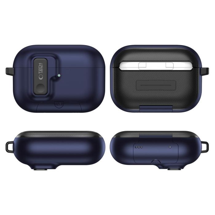Bild 5, Tech-Protect Tech-Protect AirPods Pro 3 Skal Slim Hook Navy Blue - Teknikhallen.se