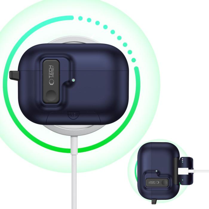 Bild 6, Tech-Protect Tech-Protect AirPods Pro 3 Skal Slim Hook Navy Blue - Teknikhallen.se