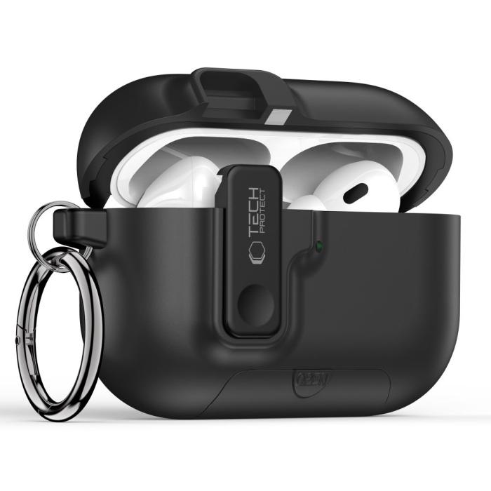 Bild 2, Tech-Protect Tech-Protect AirPods Pro 3 Skal Slim Hook Svart - Teknikhallen.se