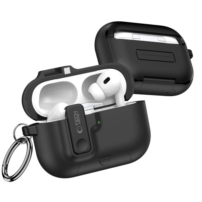 Bild 3, Tech-Protect Tech-Protect AirPods Pro 3 Skal Slim Hook Svart - Teknikhallen.se