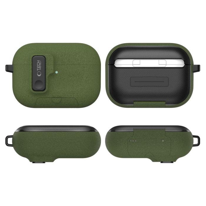 Bild 5, Tech-Protect Tech-Protect AirPods Pro 3 Skal Slim Hook Olive Green - Teknikhallen.se