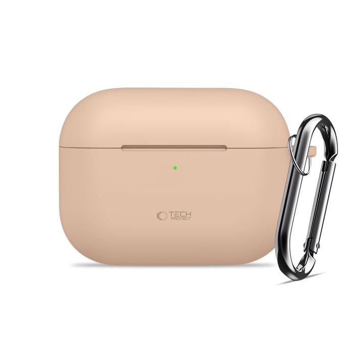 Bild 2, Tech-Protect Tech-Protect AirPods Pro 3 Skal Silikon Hook Caffe Latte - Teknikhallen.se