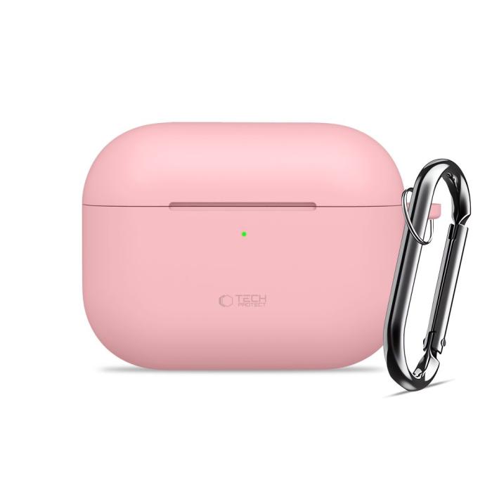 Bild 2, Tech-Protect Tech-Protect AirPods Pro 3 Skal Silikon Hook Dusty Pink - Teknikhallen.se