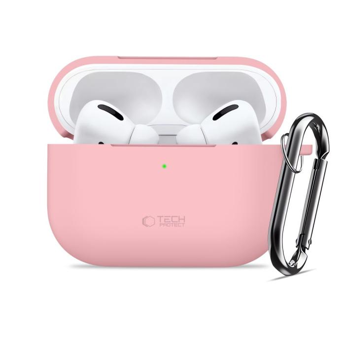 Bild 3, Tech-Protect Tech-Protect AirPods Pro 3 Skal Silikon Hook Dusty Pink - Teknikhallen.se