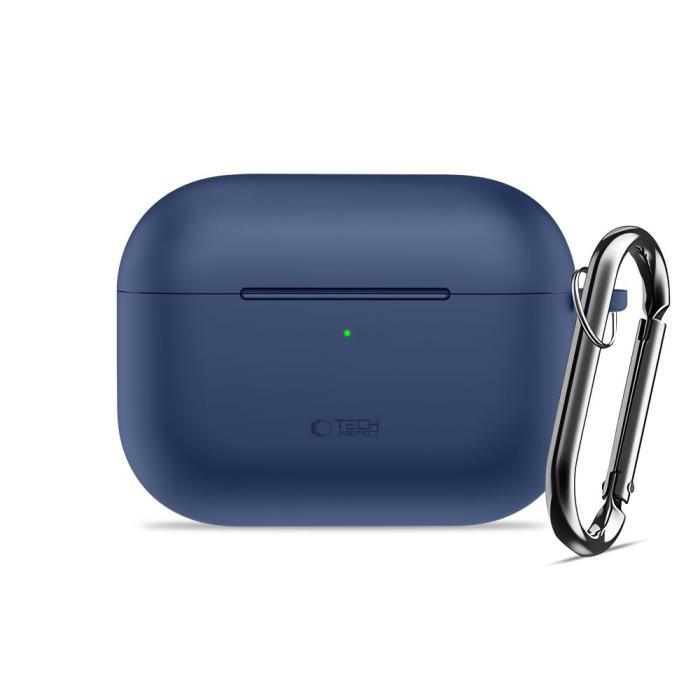 Bild 2, Tech-Protect Tech-Protect AirPods Pro 3 Skal Silikon Hook Navy Blue - Teknikhallen.se