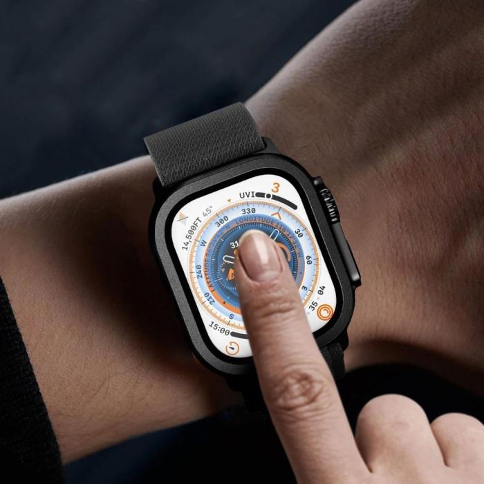 Bild 4, Tech-Protect Tech-Protect Apple Watch 1 / 2 49 mm 2-PACK Skärmskydd Titanium - Teknikhallen.se