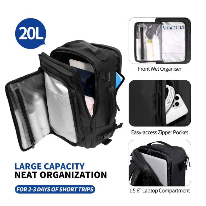 Bild 5, Tech-Protect Tech-Protect Ryggsäck 20L 40x20x25 Defender Svart - Teknikhallen.se