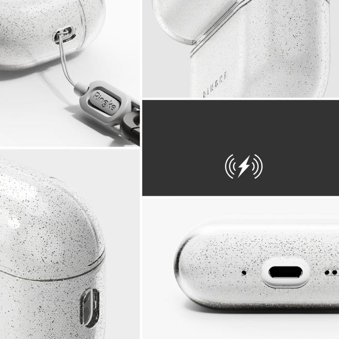Bild 3, Ringke Ringke AirPods Pro 3 Skal Air Glitter Clear - Teknikhallen.se