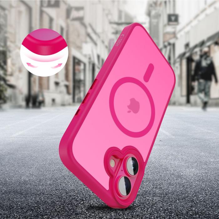Bild 4, Tech-Protect Tech-Protect iPhone 16 Skal MagSafe MagMat Blazing Pink - Teknikhallen.se