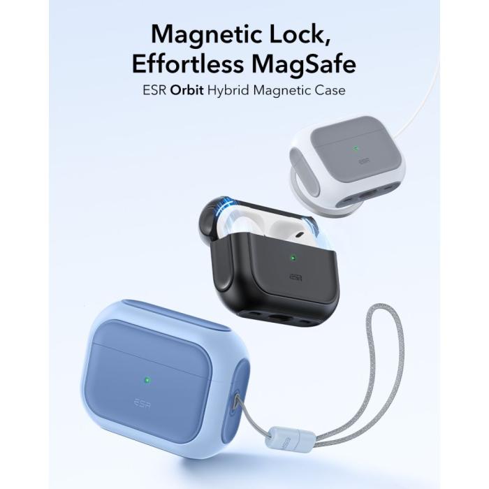 Bild 2, ESR ESR AirPods Pro 3 Skal MagSafe Orbit HaloLock Blå - Teknikhallen.se