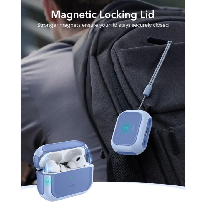 Bild 3, ESR ESR AirPods Pro 3 Skal MagSafe Orbit HaloLock Blå - Teknikhallen.se