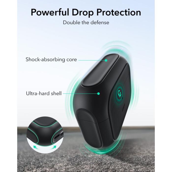 Bild 5, ESR ESR AirPods Pro 3 Skal MagSafe Orbit HaloLock Svart - Teknikhallen.se