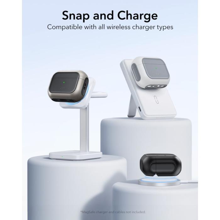 Bild 6, ESR ESR AirPods Pro 3 Skal MagSafe Orbit HaloLock Svart - Teknikhallen.se