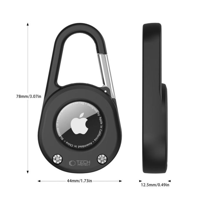 Bild 6, Tech-Protect Tech-Protect Apple AirTag 2/1 Hållare Karbinhake Slidelock Svart - Teknikhallen.se