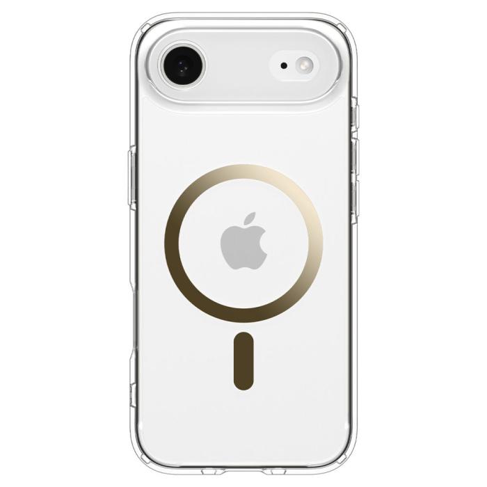 Bild 2, Spigen Spigen iPhone Air Skal MagSafe Ultra Hybrid Clear / Gold - Teknikhallen.se