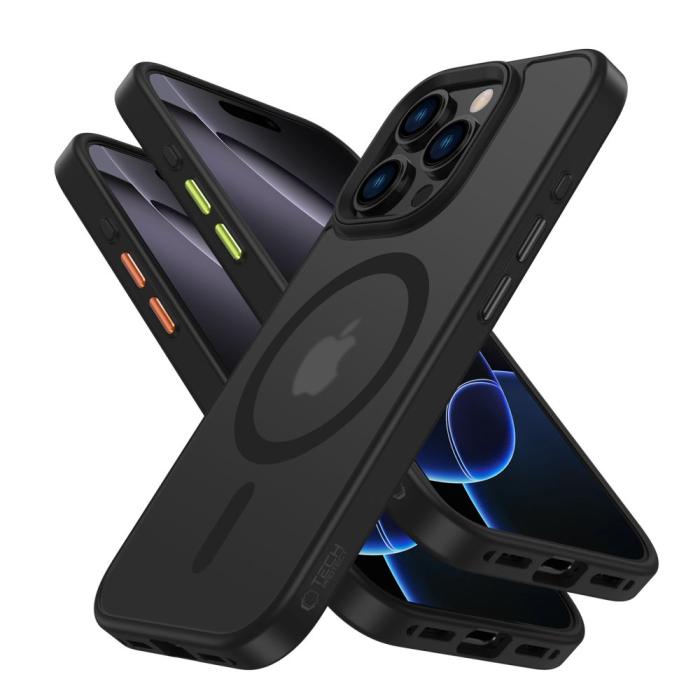 Bild 2, Tech-Protect Tech-Protect iPhone 16 Pro Max Skal MagSafe MagMat 3-SET Svart - Teknikhallen.se