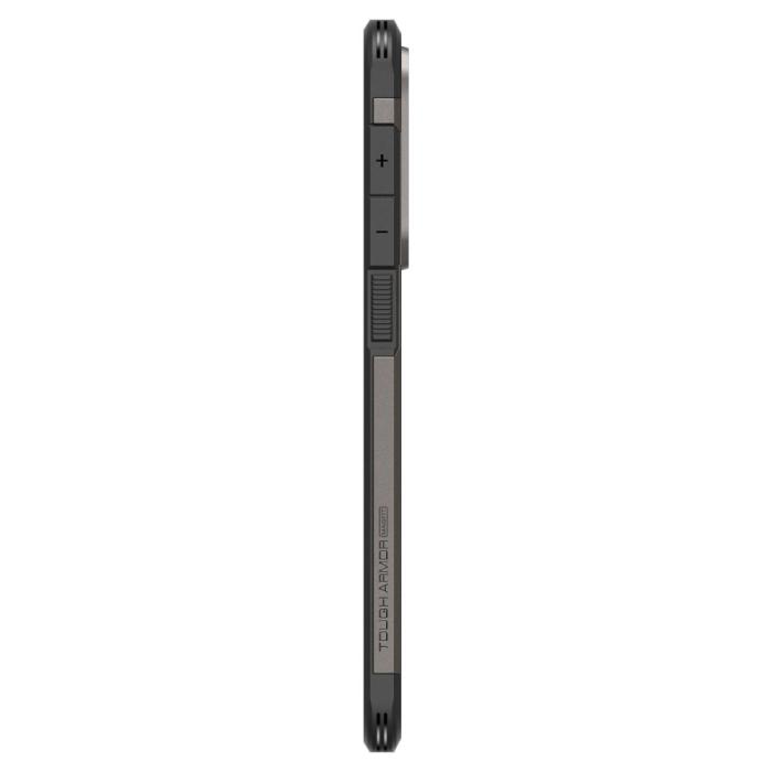 Bild 4, Spigen Spigen Galaxy S25 Edge Skal MagSafe Tough Armor Gunmetal - Teknikhallen.se