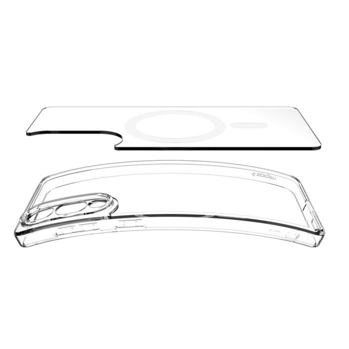 Bild 6, Spigen Spigen Galaxy S25 Edge Skal MagSafe Ultra Hybrid Clear / White - Teknikhallen.se