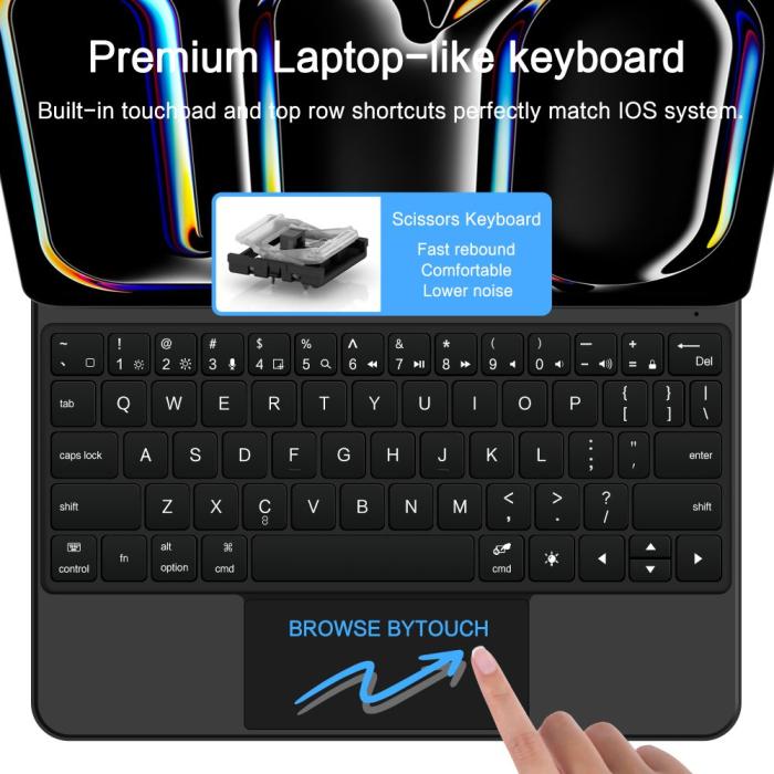 Bild 6, Tech-Protect Tech-Protect iPad Pro 11 2025/2024 Fodral SC Tangentbord Svart - Teknikhallen.se