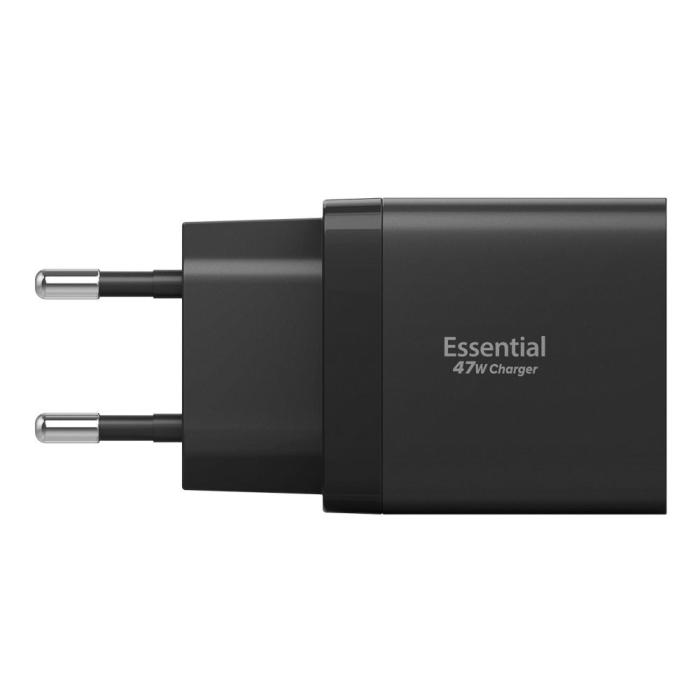 Bild 3, Spigen Spigen 47W Väggladdare USB-C Essential Svart - Teknikhallen.se