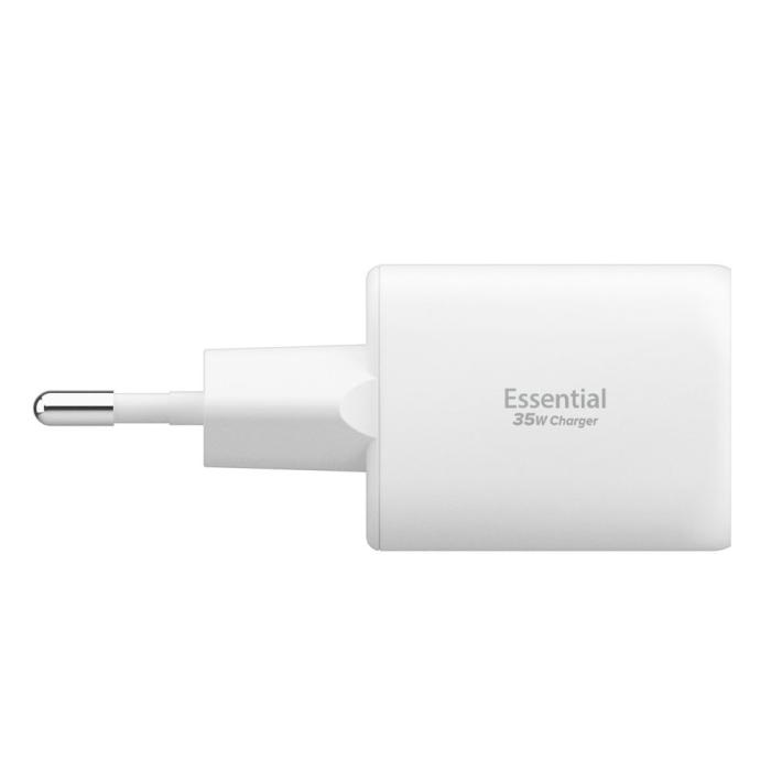 Bild 3, Spigen Spigen 35W Väggladdare USB-C / USB-A Essential Vit - Teknikhallen.se