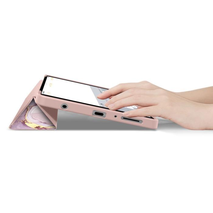 Bild 6, Tech-Protect Tech-Protect Samsung Galaxy Tab A11/A9 Fodral SmartCase Marble - Teknikhallen.se