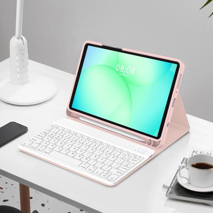 Bild 3, Tech-Protect Tech-Protect Galaxy Tab A11/A9 Fodral SC Tangentbord Rosa - Teknikhallen.se
