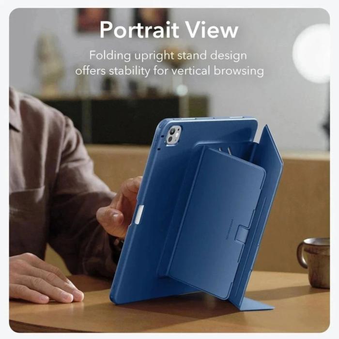 Bild 2, ESR ESR iPad Pro 11 2025/2024 Fodral Flip Hybrid Navy Blue - Teknikhallen.se