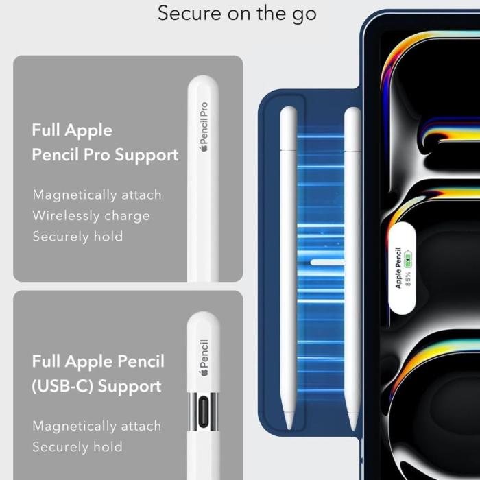 Bild 2, ESR ESR iPad Pro 11 2025/2024 Fodral 2in1 Magnet Rebound Navy Blue - Teknikhallen.se