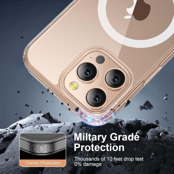 Bild 3, Tech-Protect Tech-Protect iPhone 16 Pro Skal MagSafe Flex Transparent - Teknikhallen.se