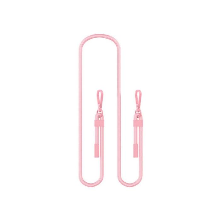 Bild 2, Tech-Protect Tech-Protect Mobilsnöre CrossBody Rope Steel Baby Pink - Teknikhallen.se