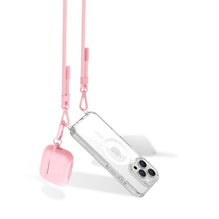Bild 3, Tech-Protect Tech-Protect Mobilsnöre CrossBody Rope Steel Baby Pink - Teknikhallen.se