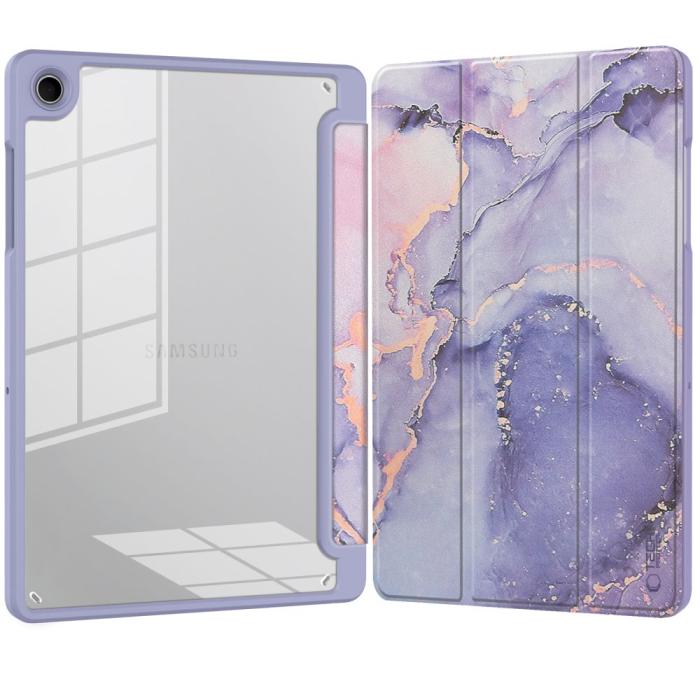 Bild 2, Tech-Protect Tech-Protect Galaxy Tab A11/A9 Fodral SC Hybrid Violet Marble - Teknikhallen.se