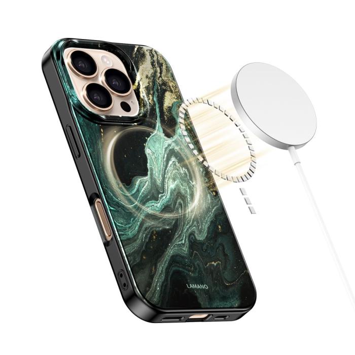 Bild 4, Tech-Protect Tech-Protect iPhone 16 Pro Skal MagSafe Lamano Verde Aura - Teknikhallen.se