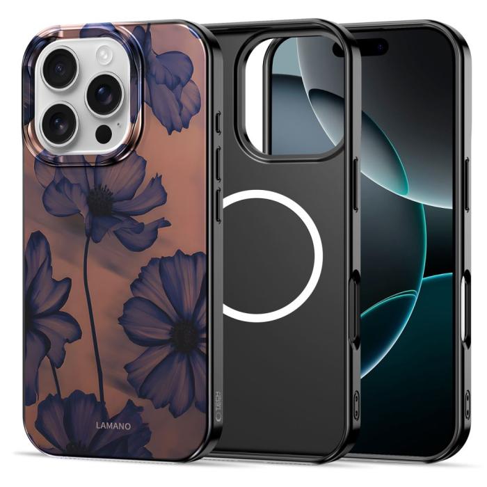 Bild 2, Tech-Protect Tech-Protect iPhone 16 Pro Skal MagSafe Lamano Velvet Night - Teknikhallen.se