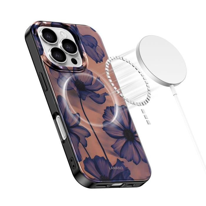 Bild 4, Tech-Protect Tech-Protect iPhone 16 Pro Skal MagSafe Lamano Velvet Night - Teknikhallen.se