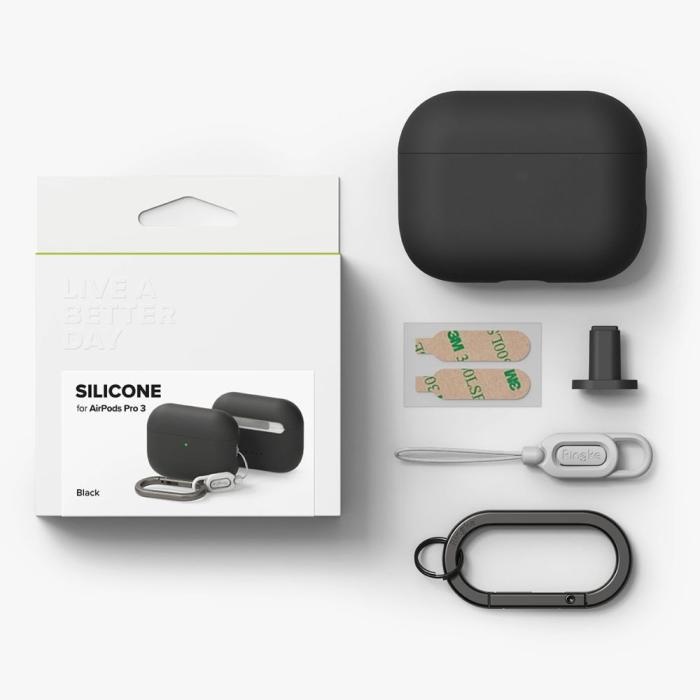 Bild 6, Ringke Ringke AirPods Pro 3 Skal Silikon Svart - Teknikhallen.se