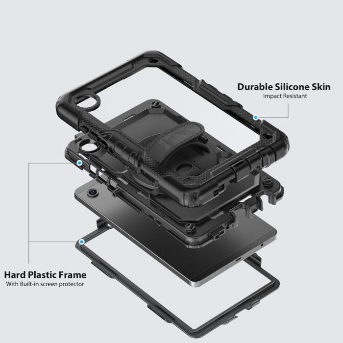 Bild 5, Tech-Protect Tech-Protect Samsung Galaxy Tab A11/A9 Skal 360 Solid Svart - Teknikhallen.se