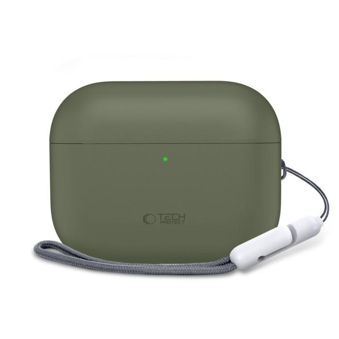 Bild 3, Tech-Protect Tech-Protect AirPods Pro 3 Skal Silicone Olive Green - Teknikhallen.se